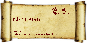 Máj Vivien névjegykártya